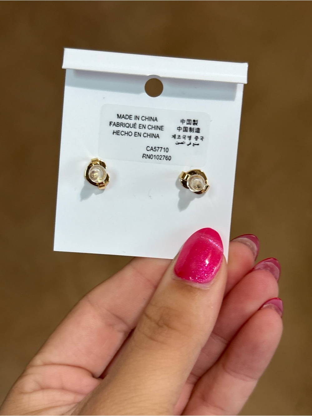 kate spade Pink Enamel Donut & Coffee Stud Earrings- NEW - Picture 2 of 2